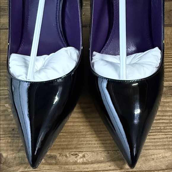Ralph Lauren Purple Label Celia patent leather pump- Black NEW $750 - Picture 6 of 16